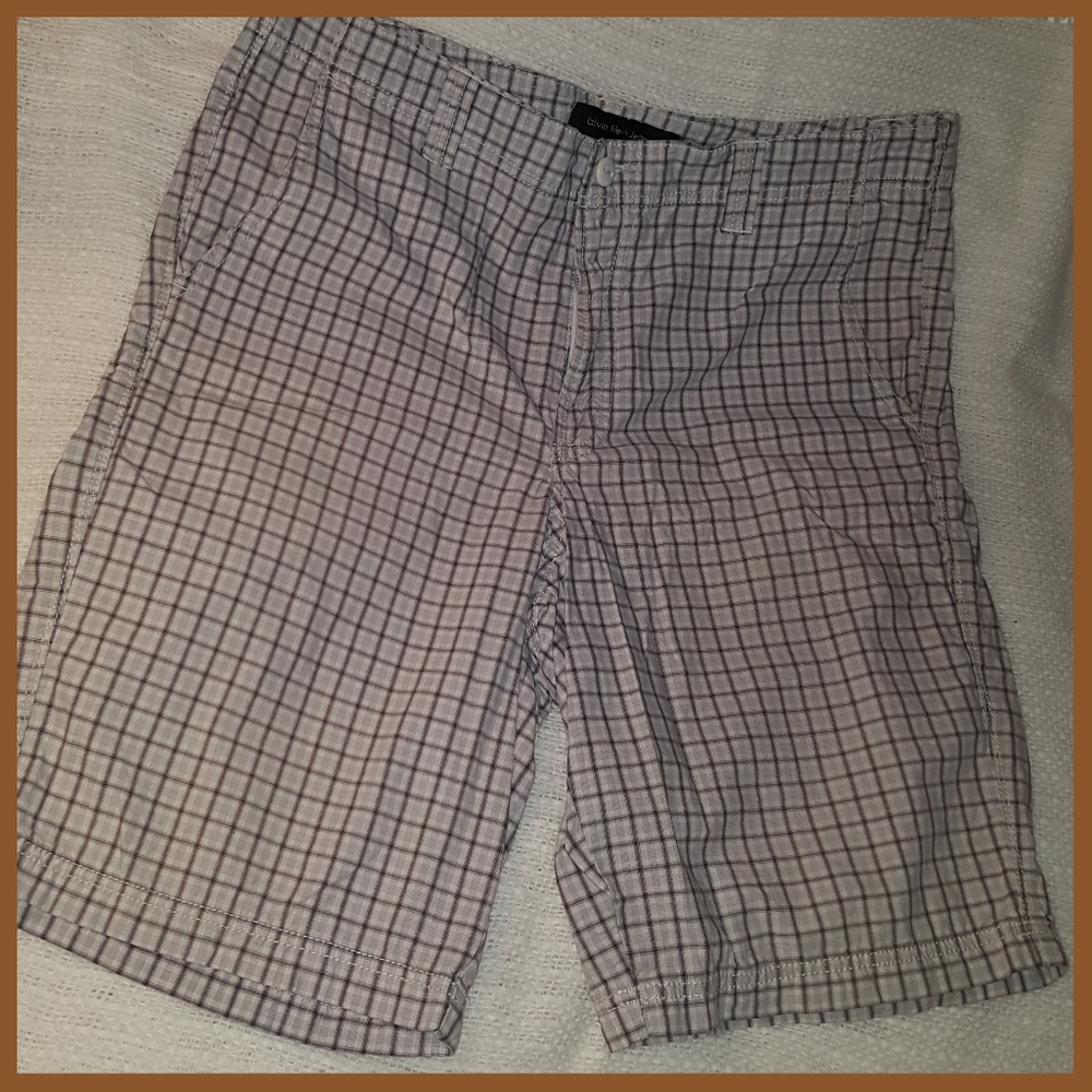 Calvin Klein Plaid Khaki Colored Shorts
